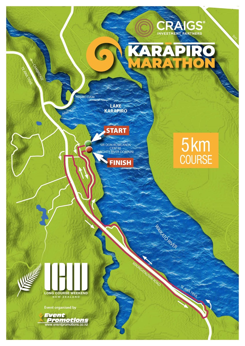 Karāpiro Marathon Course Maps